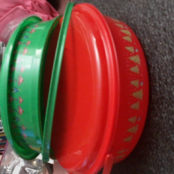 Kitchen 2 Christmas Containers With Lids And A Carry Handle Poshmark